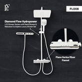 Diamond Flow – Hydropower LED Shower System with Hand Shower & Nebulizer | Complete Luxury Shower Set