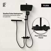Starline Pulse – Hydropower LED Shower System with Hand Shower & Nebulizer | Complete Luxury Shower Set