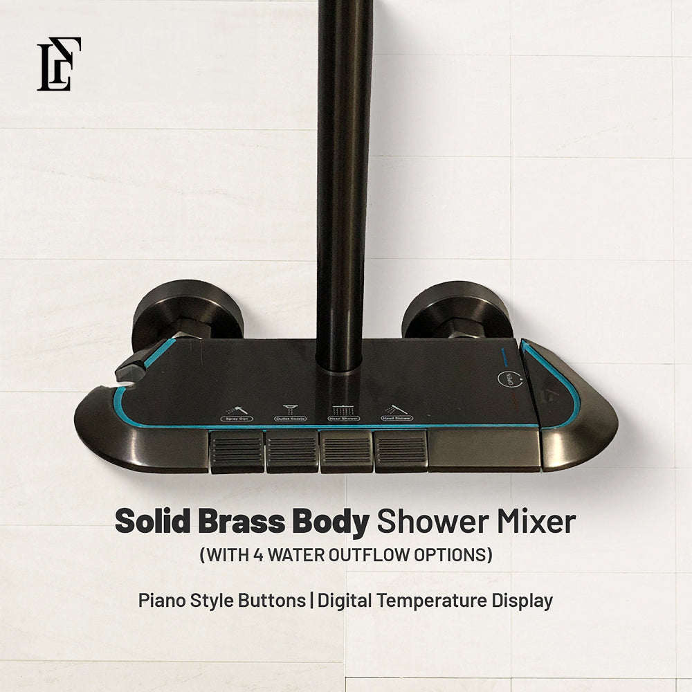 Aqua Flow – Hydropower LED Rainfall & Hand Shower System | Complete Luxury Shower Set