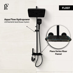Aqua Flow – Hydropower LED Rainfall & Hand Shower System | Complete Luxury Shower Set