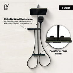 Celestial Wand – Hydropower LED Shower System | Rainfall, Hand Shower & Spa Wand | Complete Luxury Shower Set