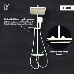 Celestial Wand – Hydropower LED Shower System | Rainfall, Hand Shower & Spa Wand | Complete Luxury Shower Set