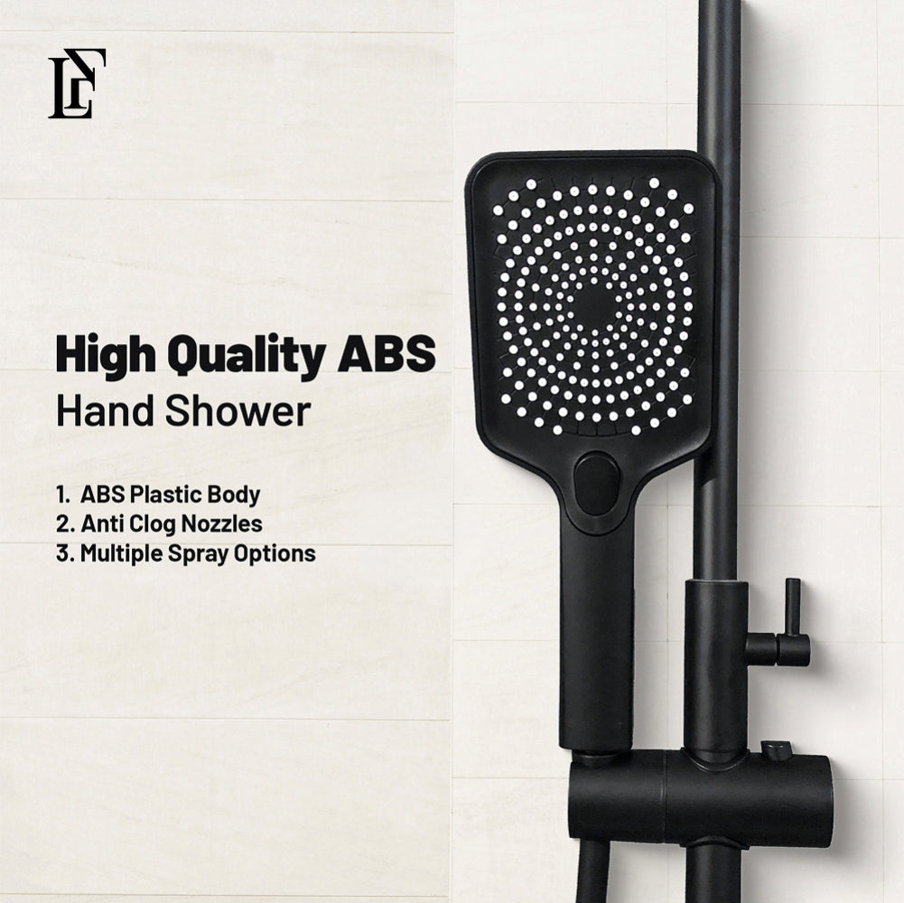 Cosmo Stream – Hydropower LED Rainfall & Hand Shower System | Complete Luxury Shower Set