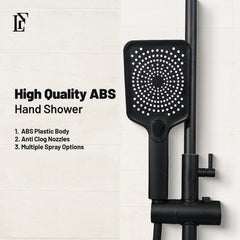 Cosmo Stream – Hydropower LED Rainfall & Hand Shower System | Complete Luxury Shower Set