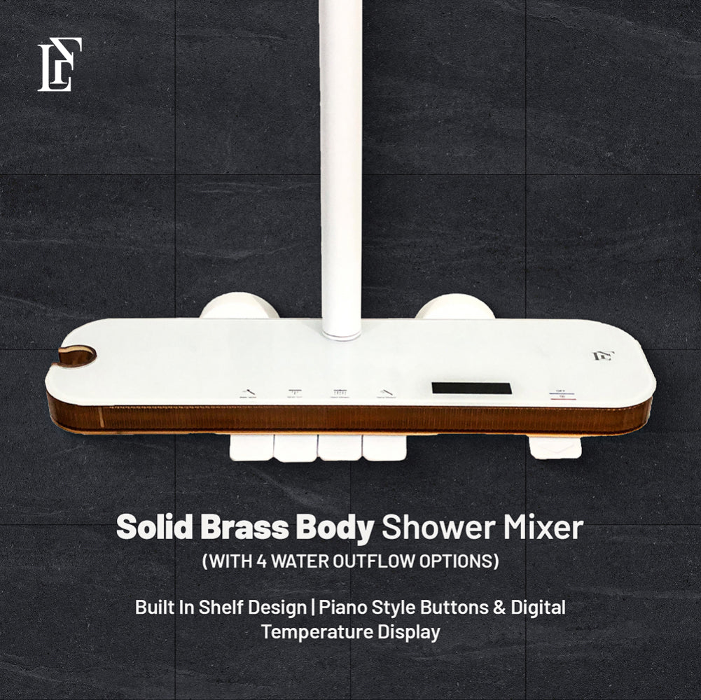Cosmo Stream – Hydropower LED Rainfall & Hand Shower System | Complete Luxury Shower Set