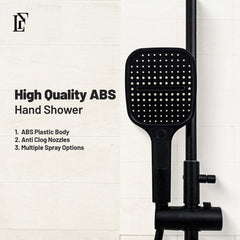 Diamond Flow – Hydropower LED Shower System with Hand Shower & Nebulizer | Complete Luxury Shower Set