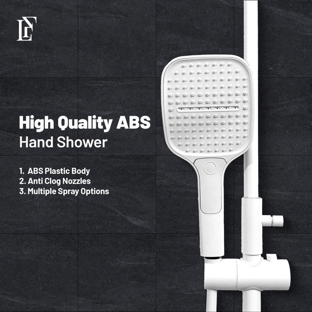 Diamond Flow – Hydropower LED Shower System with Hand Shower & Nebulizer | Complete Luxury Shower Set
