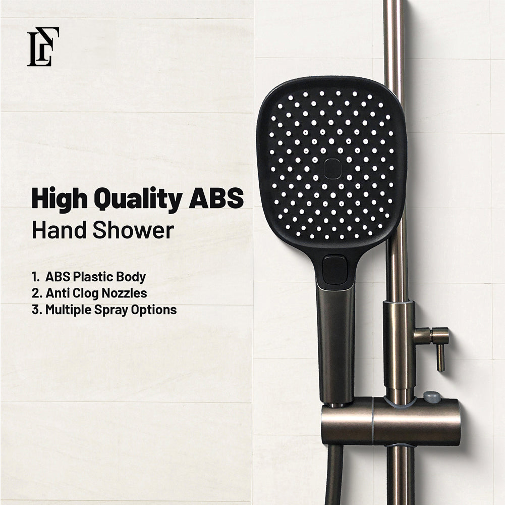 Edge Wave – Hydropower LED Rainfall & Hand Shower System | Complete Luxury Shower Set