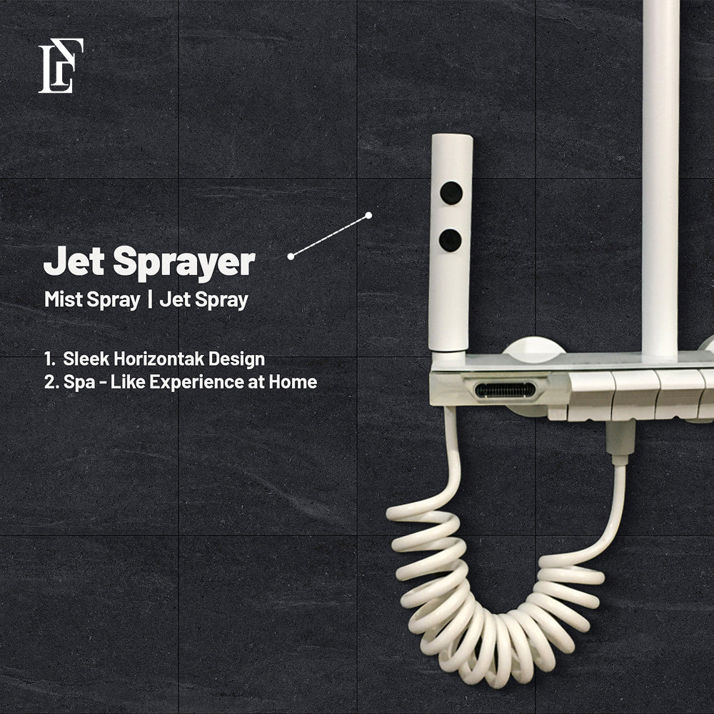 Edge Wave – Hydropower LED Rainfall & Hand Shower System | Complete Luxury Shower Set