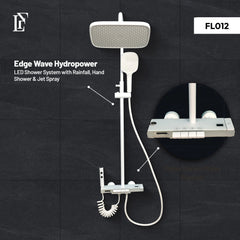 Edge Wave – Hydropower LED Rainfall & Hand Shower System | Complete Luxury Shower Set
