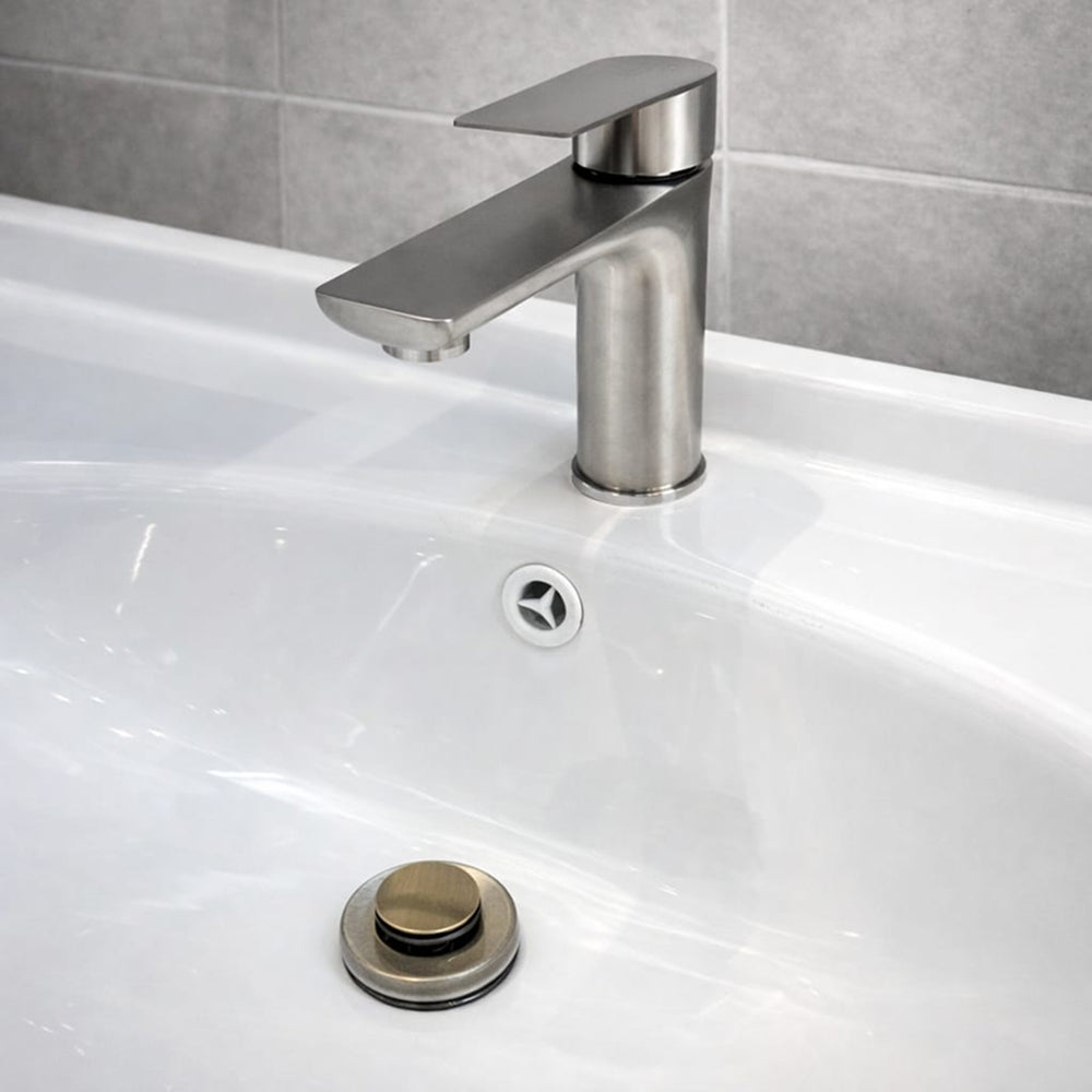 Flexi Nort Brass Basin Pop Up Drain Waste | Premium Chrome & Vintage Brass Finish