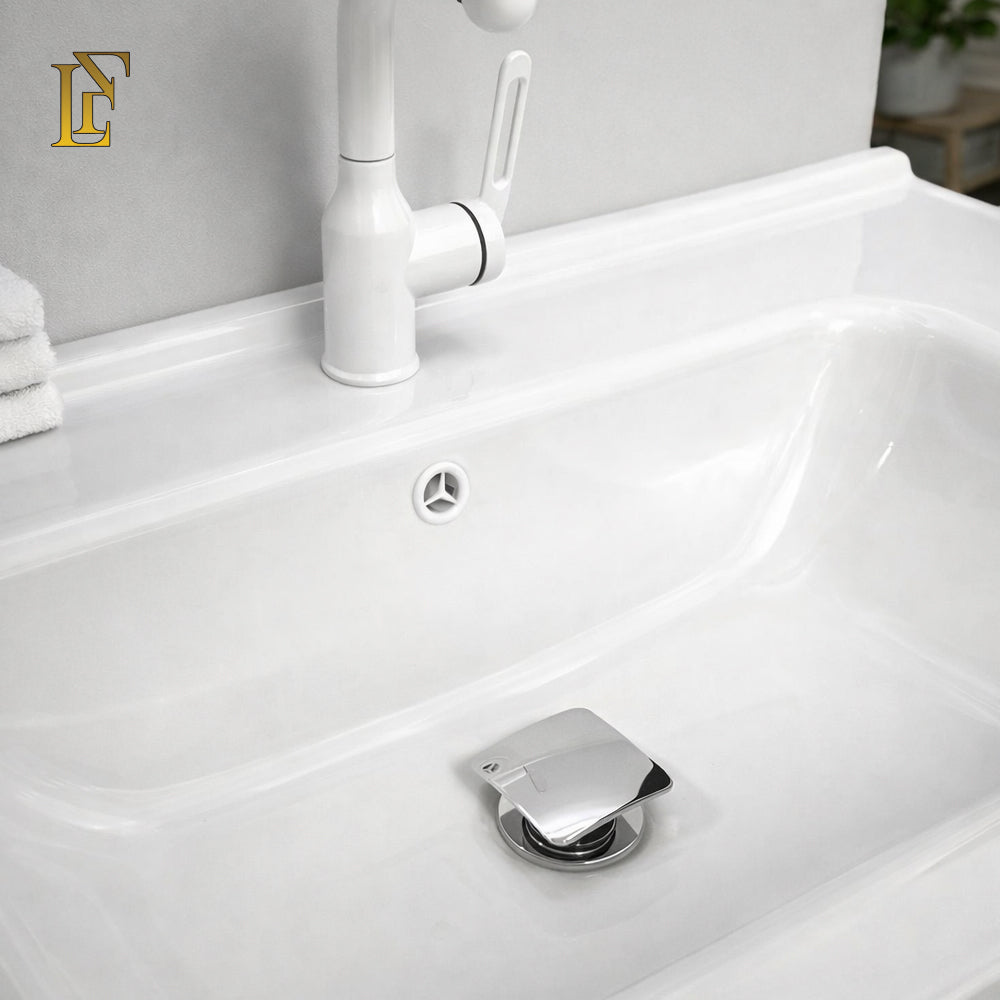 Flexi Nort Square Basin Pop Up Drain Waste | Premium Brass Chrome Finish