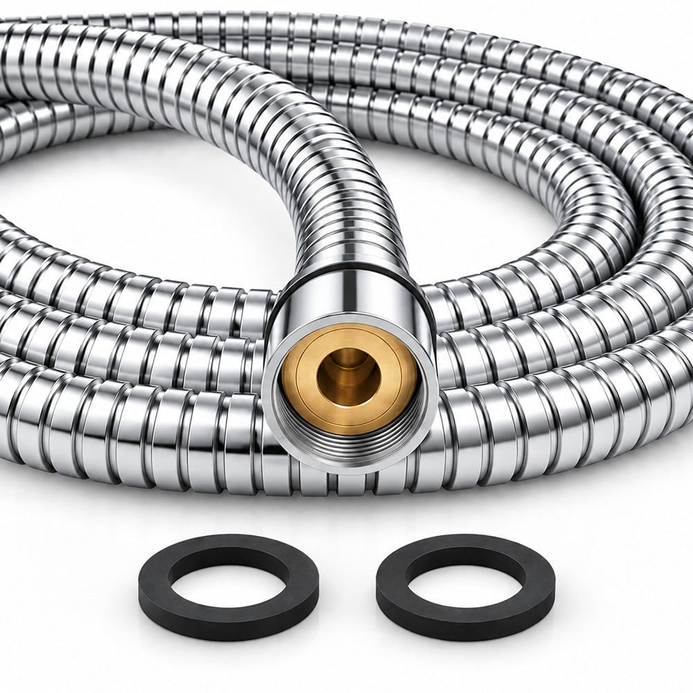 Flexible Metal Shower Hose | Pure SUS 304 | 120cm | Chrome | FL Bath Plus