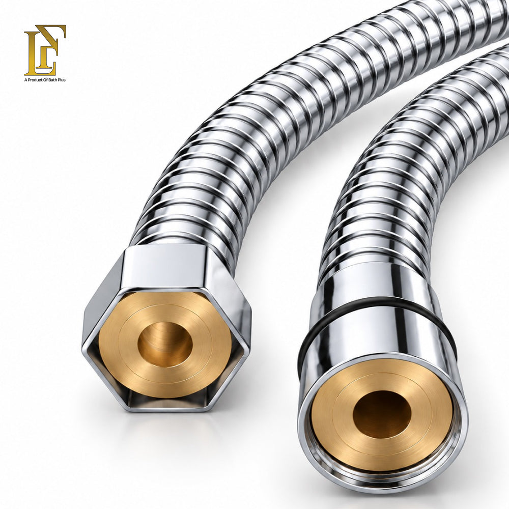 Flexible Metal Shower Hose | Pure SUS 304 | 120cm | Chrome | FL Bath Plus