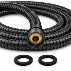 Flexible Metal Shower Hose | Pure SUS 304 | 120cm | Matte Black| FL Bath Plus