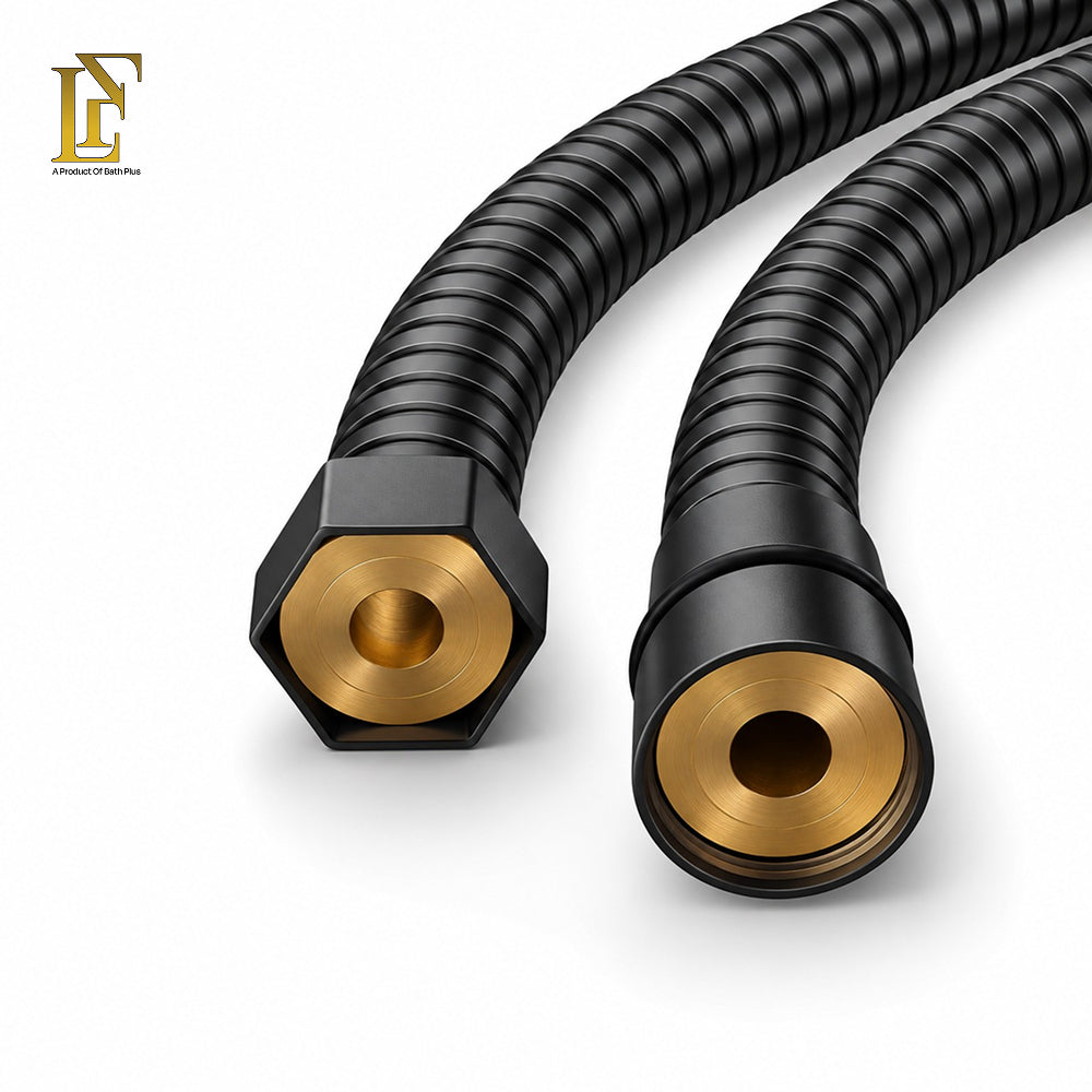 Flexible Metal Shower Hose | Pure SUS 304 | 120cm | Matte Black| FL Bath Plus