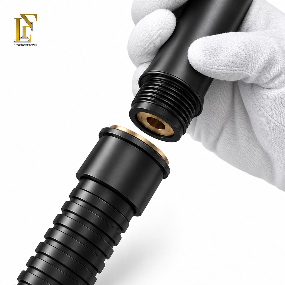 Flexible Metal Shower Hose | Pure SUS 304 | 120cm | Matte Black| FL Bath Plus