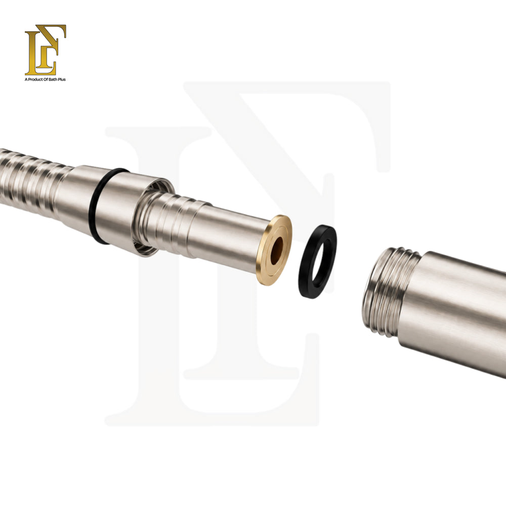 Heavy Duty Metal Flexible Shower Hose | 150cm | SUS 304 Stainless Steel | Brushed Nickel