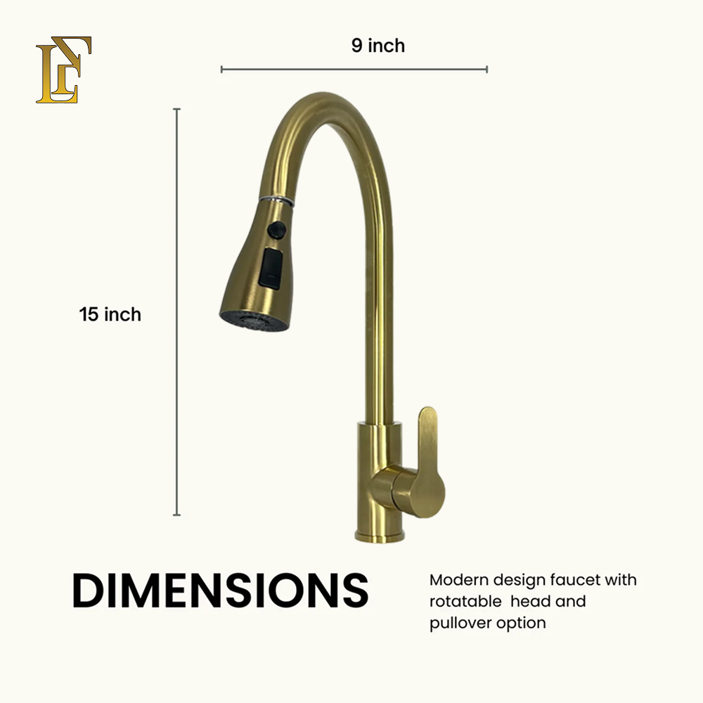 Pull-Out Kitchen Mixer Faucet | SUS 304 | 360° Swivel - Dual Spray