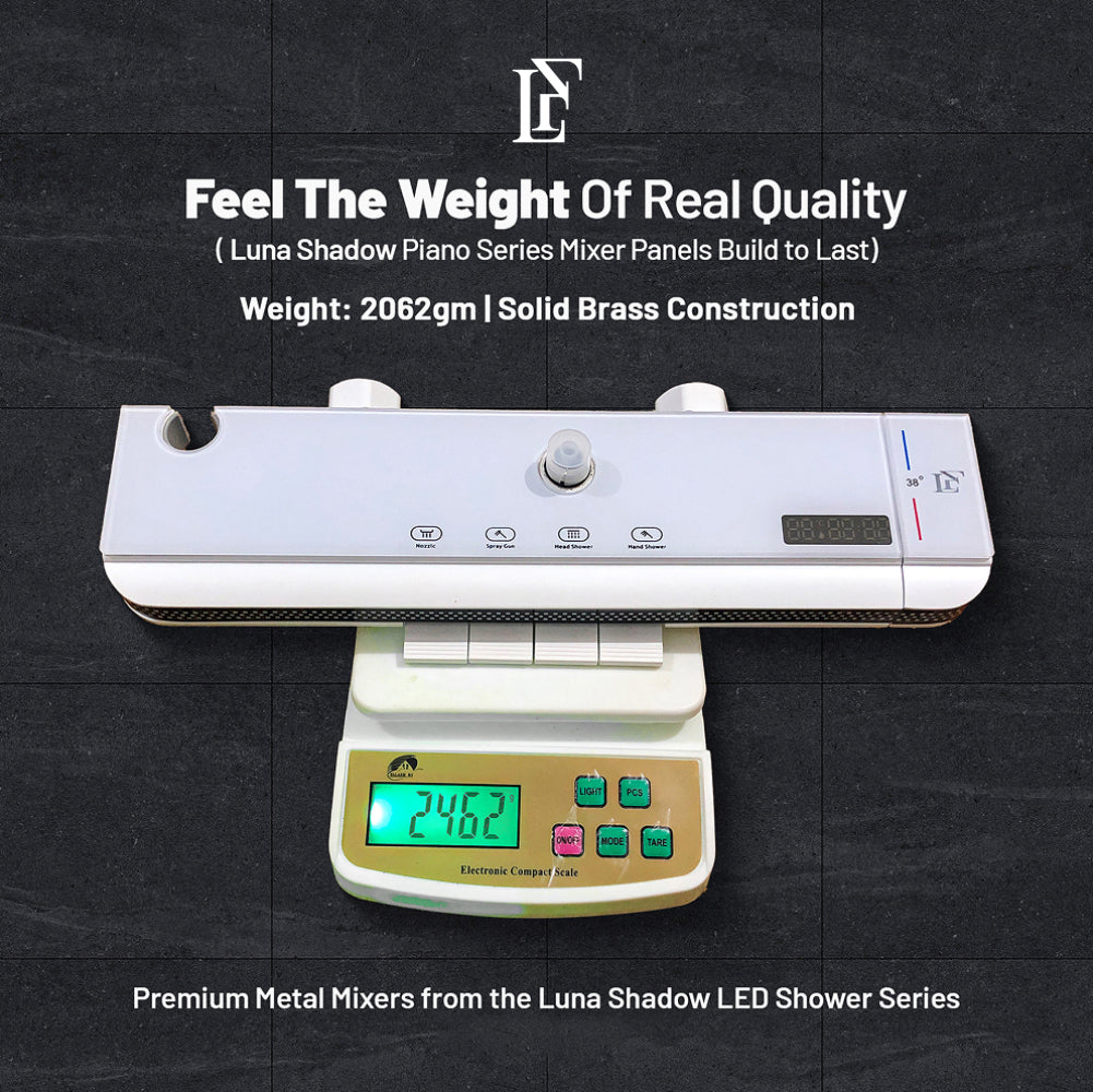 Luna Shadow – Hydropower LED Rainfall & Hand Shower System | Complete Luxury Shower Set