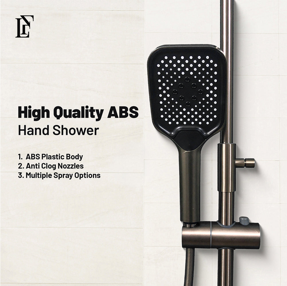 Luna Shadow – Hydropower LED Rainfall & Hand Shower System | Complete Luxury Shower Set