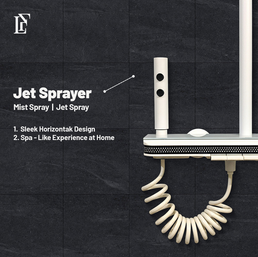 Luna Shadow – Hydropower LED Rainfall & Hand Shower System | Complete Luxury Shower Set