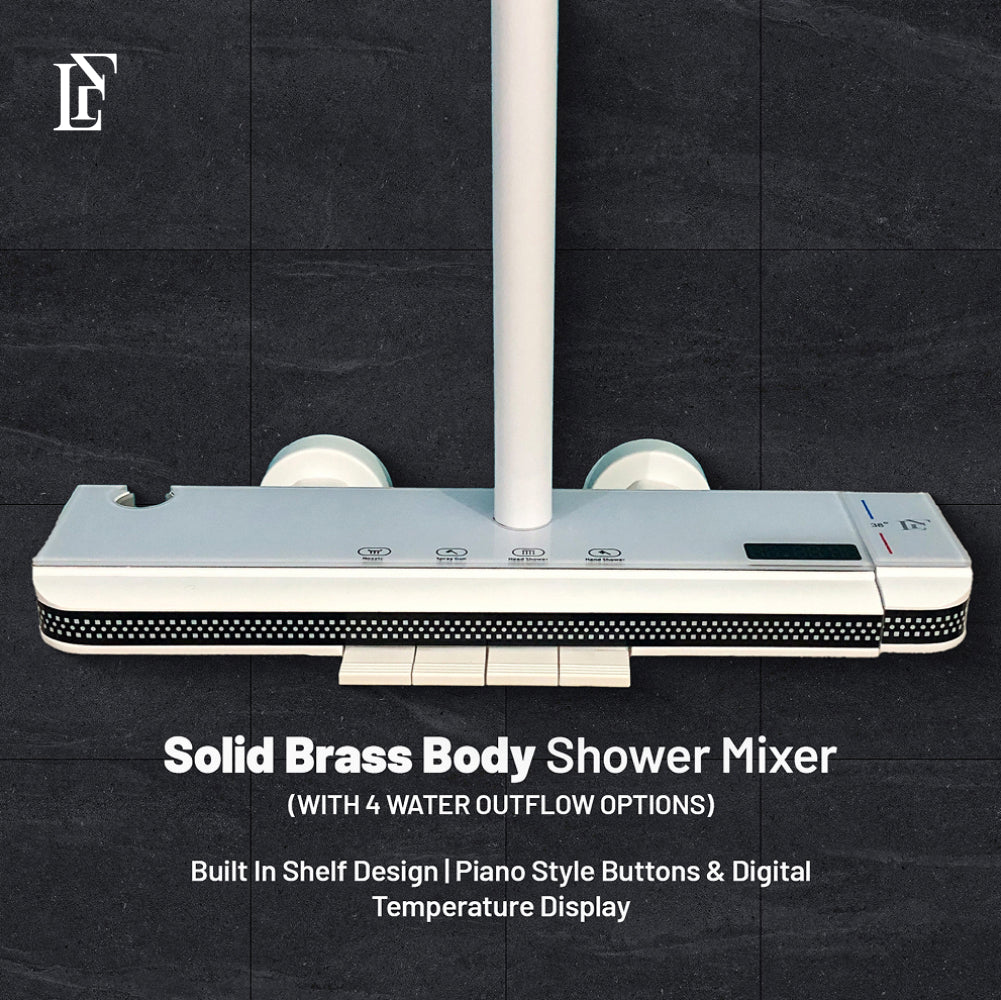 Luna Shadow – Hydropower LED Rainfall & Hand Shower System | Complete Luxury Shower Set