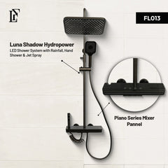 Luna Shadow – Hydropower LED Rainfall & Hand Shower System | Complete Luxury Shower Set