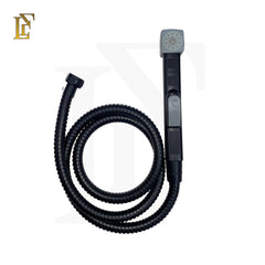 Modern Square Shape Muslim Shower Set | Matt Black Finish
