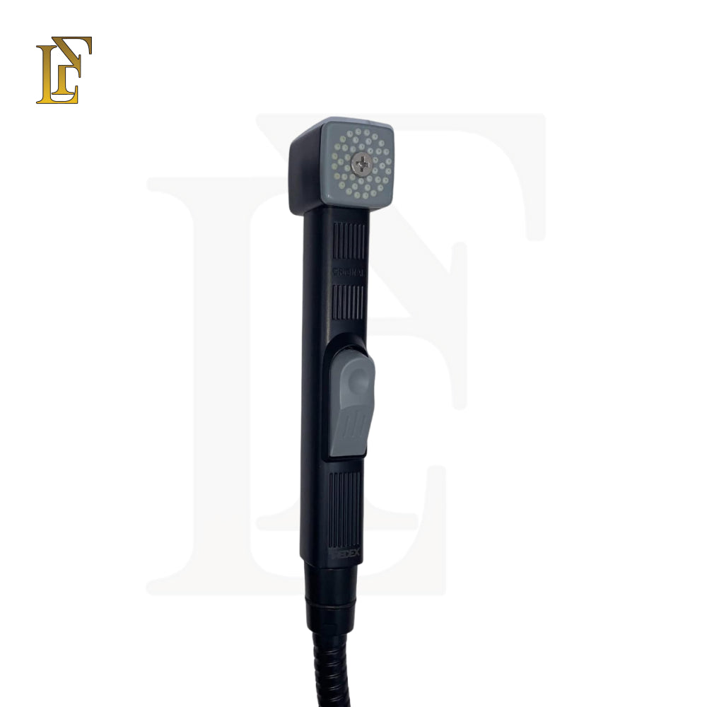 Modern Square Shape Muslim Shower Set | Matt Black Finish