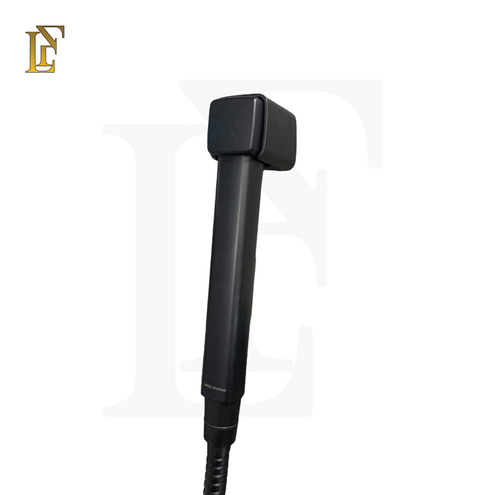 Modern Square Shape Muslim Shower Set | Matt Black Finish