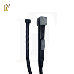 Modern Square Shape Muslim Shower Set | Matt Black Finish