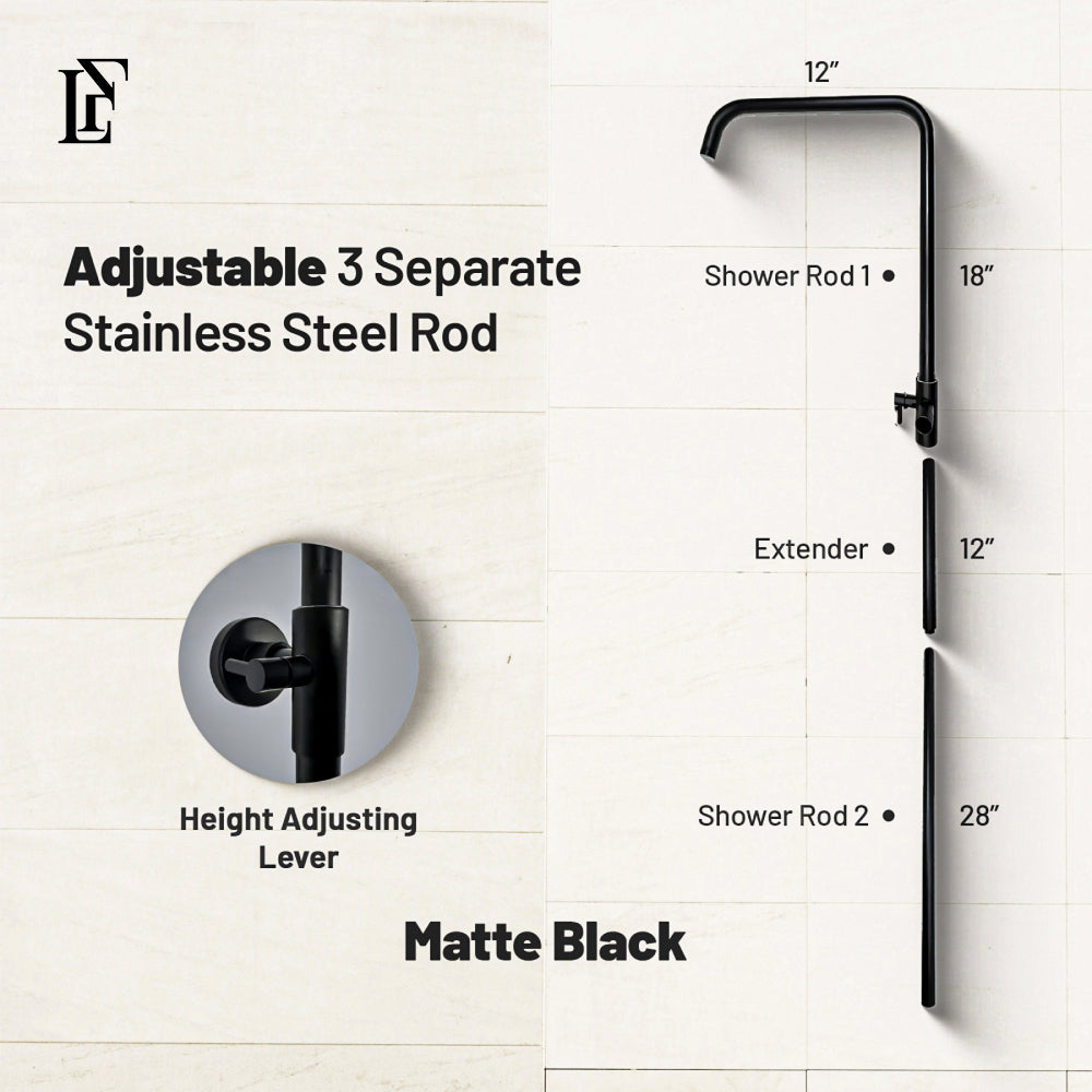 Aqua Flow – Hydropower LED Rainfall & Hand Shower System | Complete Luxury Shower Set