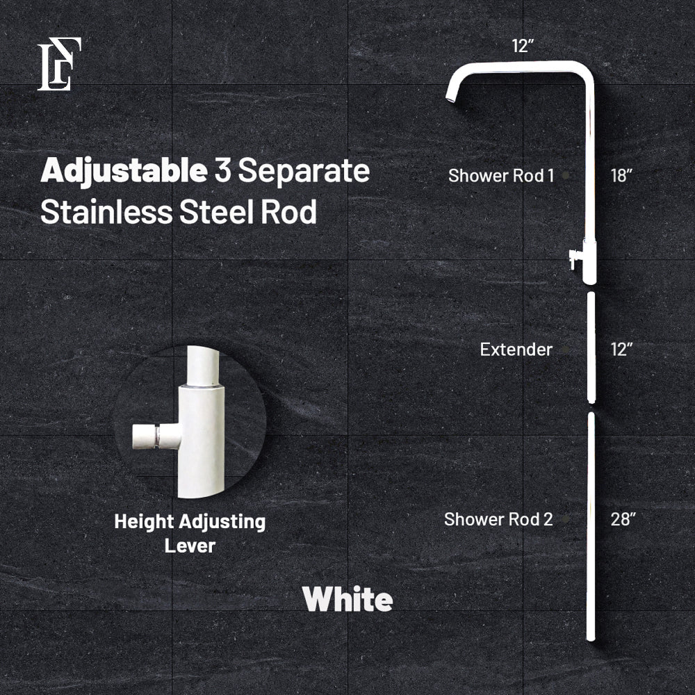 Cosmo Stream – Hydropower LED Rainfall & Hand Shower System | Complete Luxury Shower Set