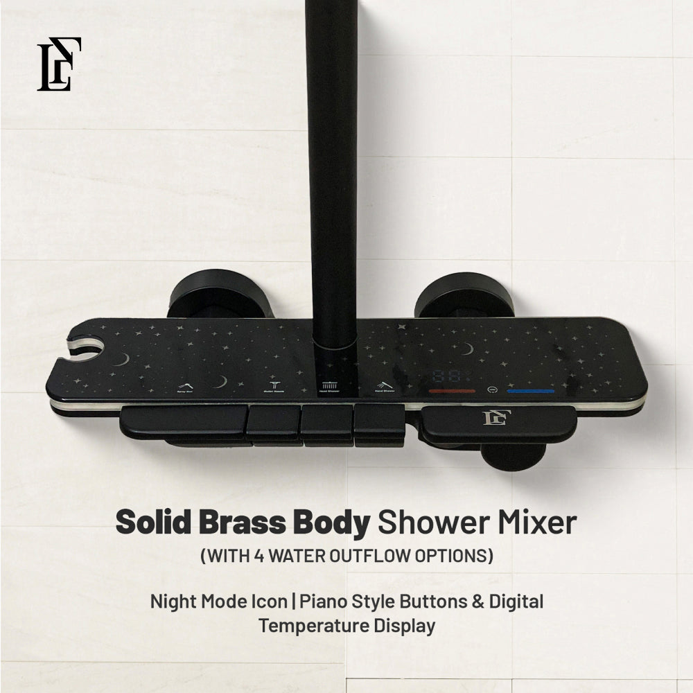 Starline Pulse – Hydropower LED Shower System with Hand Shower & Nebulizer | Complete Luxury Shower Set