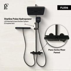 Starline Pulse – Hydropower LED Shower System with Hand Shower & Nebulizer | Complete Luxury Shower Set