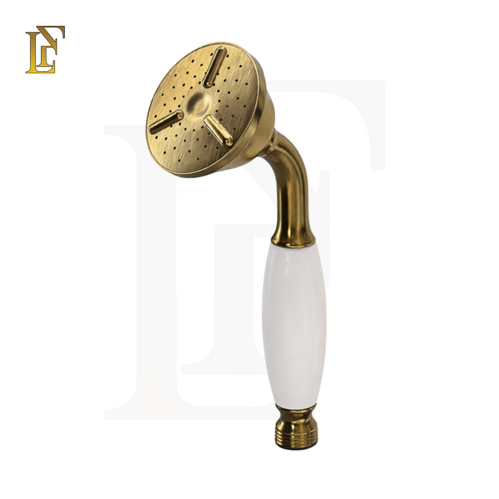 Vintage Royale Brass Hand Shower Set with Ceramic Handle | 150 cm hose