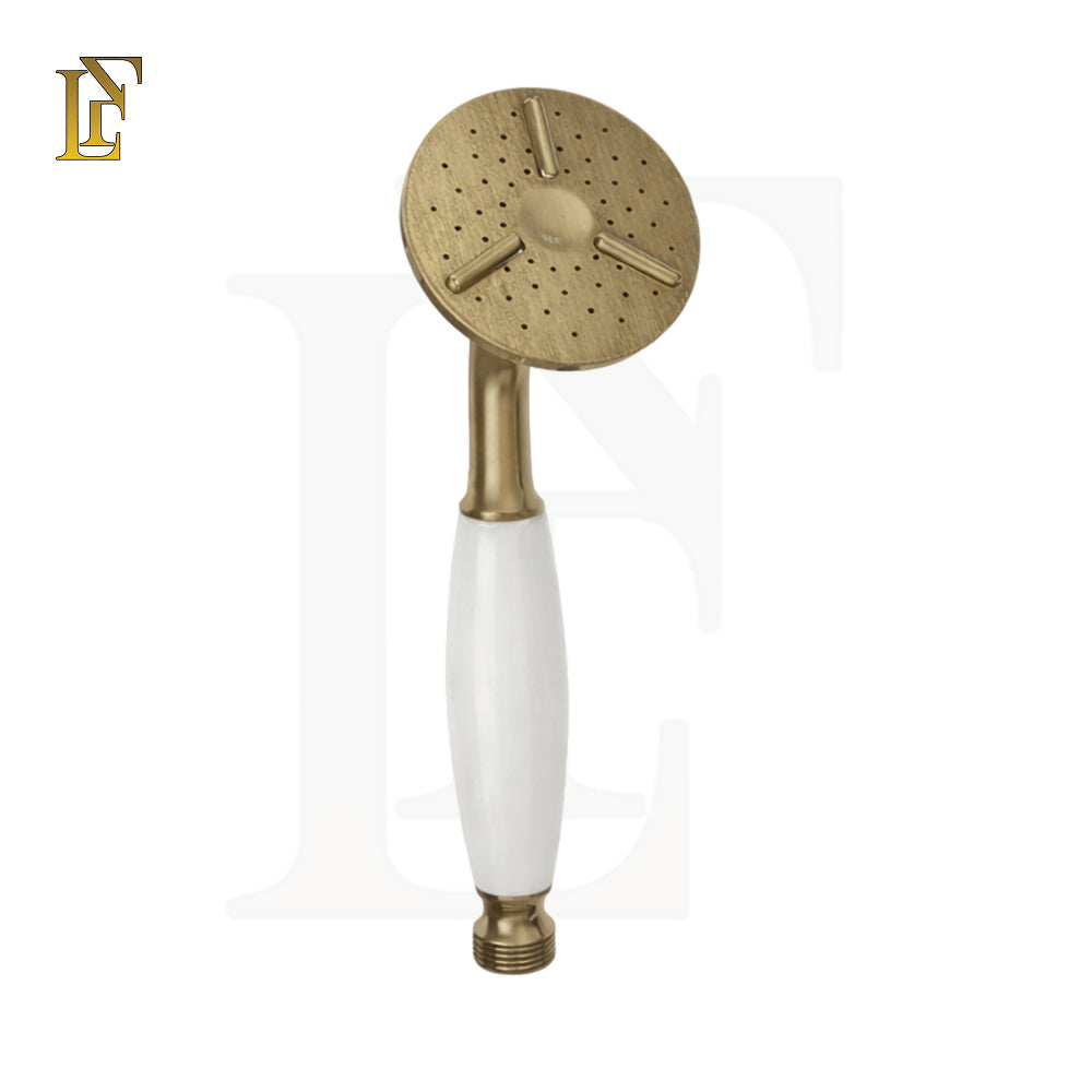 Vintage Royale Brass Hand Shower Set with Ceramic Handle | 150 cm hose